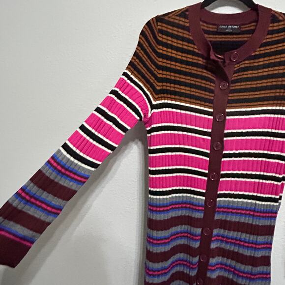 Lane Bryant Longline Striped Duster Cardigan Plus Size 14 16 NWOT - Picture 8 of 10